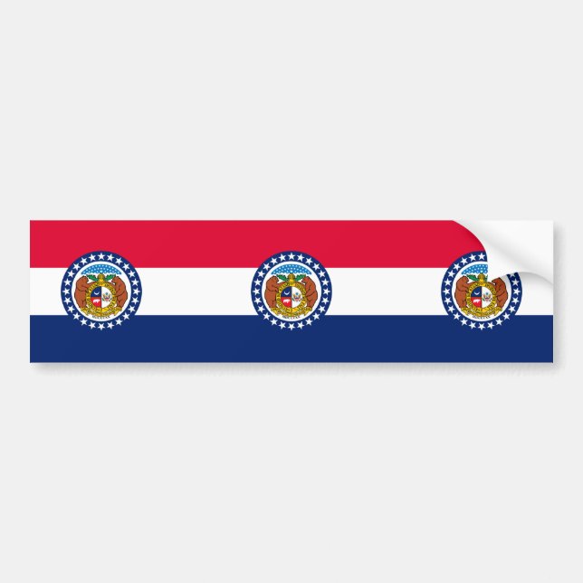 Entwurf der Staatsflagge in Missouri Autoaufkleber (Vorne)