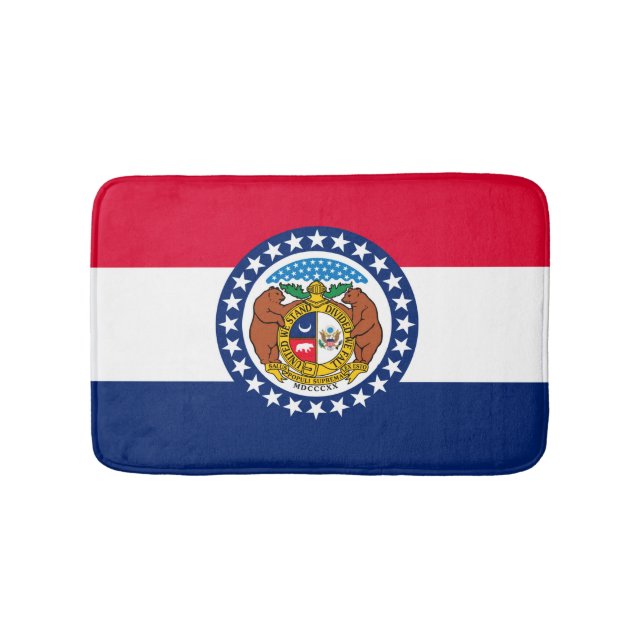 Entwurf der Staatsflagge in Missouri Badematte (Vorderseite)