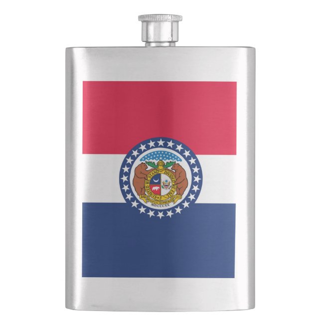 Entwurf der Staatsflagge in Missouri Flachmann (Vorderseite)