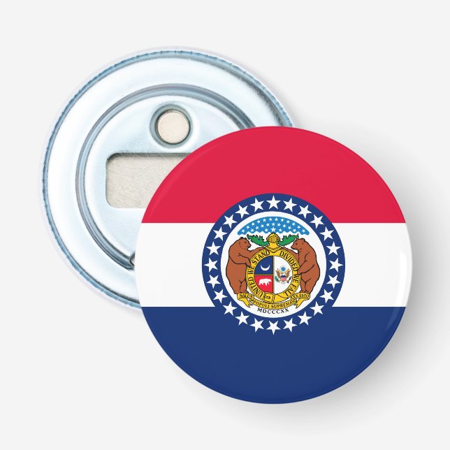 Entwurf der Staatsflagge in Missouri Flaschenöffner (Vorderseite)