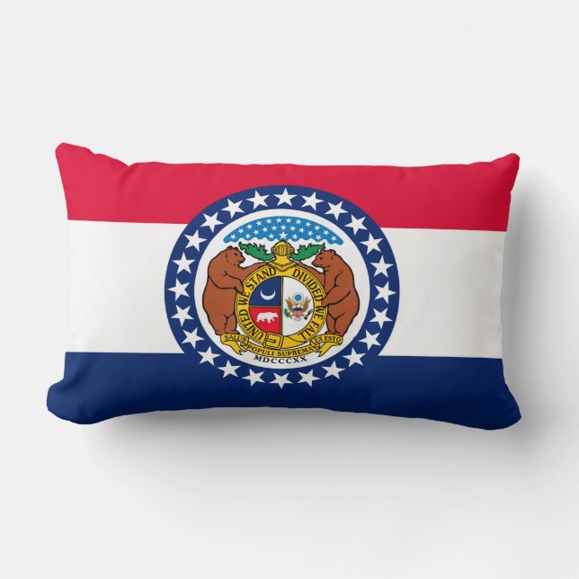 Entwurf der Staatsflagge in Missouri Lendenkissen (Vorderseite)