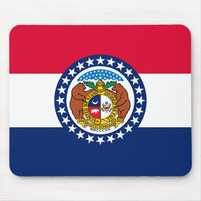 Entwurf der Staatsflagge in Missouri Mousepad (Vorne)