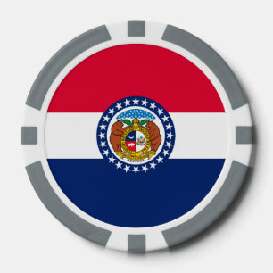 Entwurf der Staatsflagge in Missouri Pokerchips