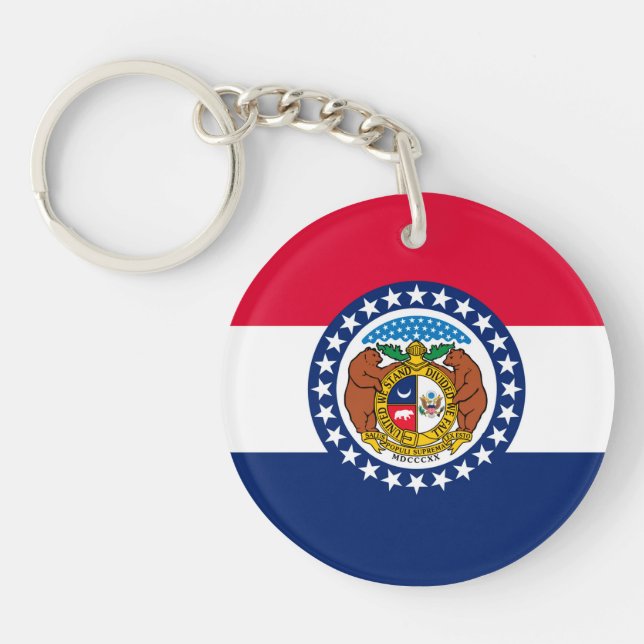 Entwurf der Staatsflagge in Missouri Schlüsselanhänger (Vorderseite)