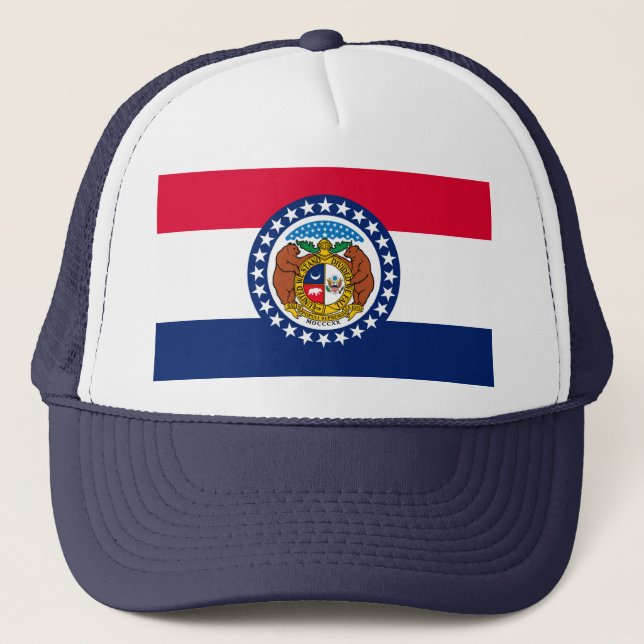 Entwurf der Staatsflagge in Missouri Truckerkappe (Vorderseite)