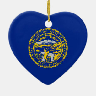 Entwurf der Staatsflagge in Nebraska Keramik Ornament