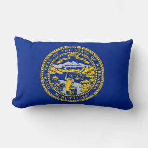 Entwurf der Staatsflagge in Nebraska Lendenkissen