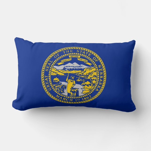 Entwurf der Staatsflagge in Nebraska Lendenkissen (Vorderseite)