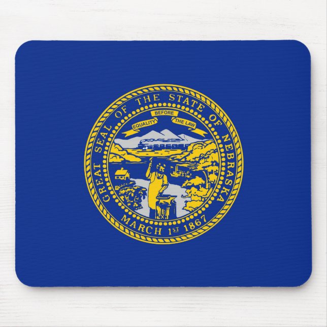 Entwurf der Staatsflagge in Nebraska Mousepad (Vorne)