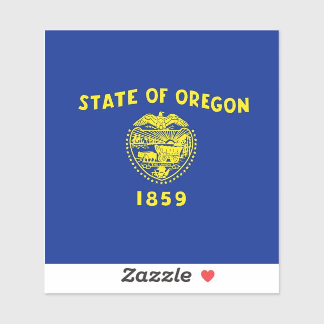 Entwurf der Staatsflagge in Oregon Aufkleber (Blatt)