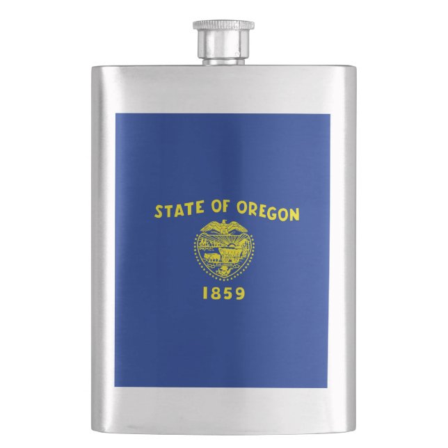 Entwurf der Staatsflagge in Oregon Flachmann (Vorderseite)