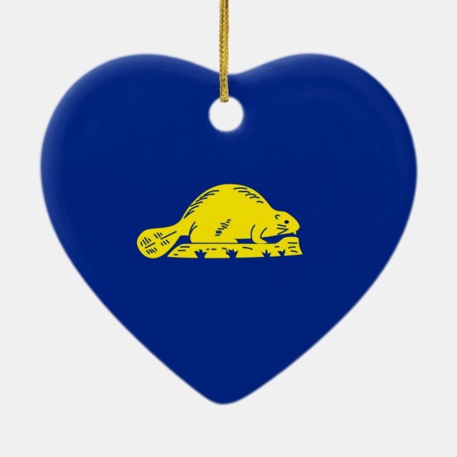 Entwurf der Staatsflagge in Oregon Keramikornament (Hinten)