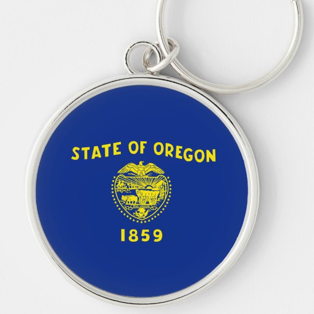 Entwurf der Staatsflagge in Oregon Schlüsselanhänger (Vorne)