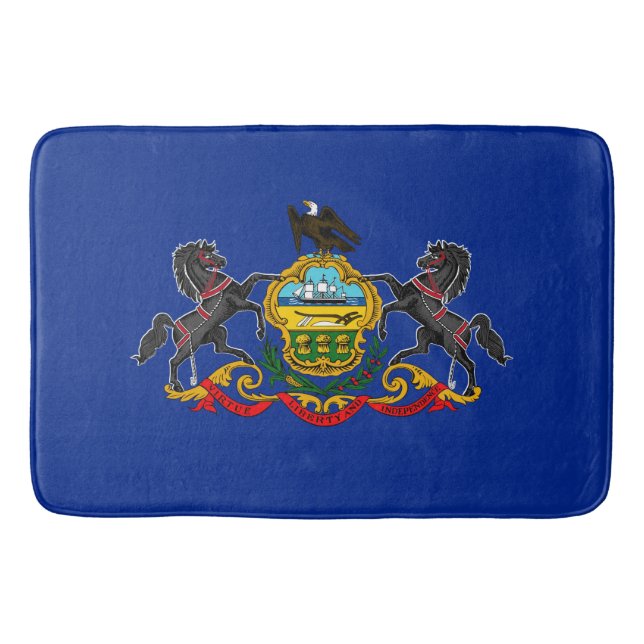 Entwurf der Staatsflagge Pennsylvania Badematte (Vorderseite)