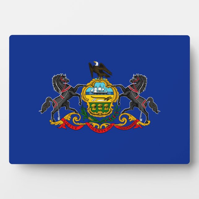 Entwurf der Staatsflagge Pennsylvania Fotoplatte (Vorderseite)