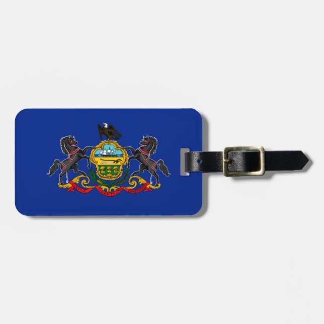 Entwurf der Staatsflagge Pennsylvania Gepäckanhänger (Vorderseite horizontal)