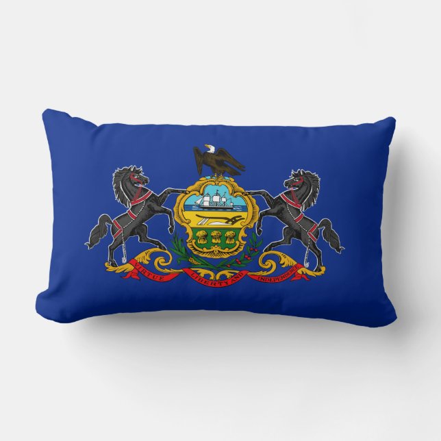 Entwurf der Staatsflagge Pennsylvania Lendenkissen (Vorderseite)