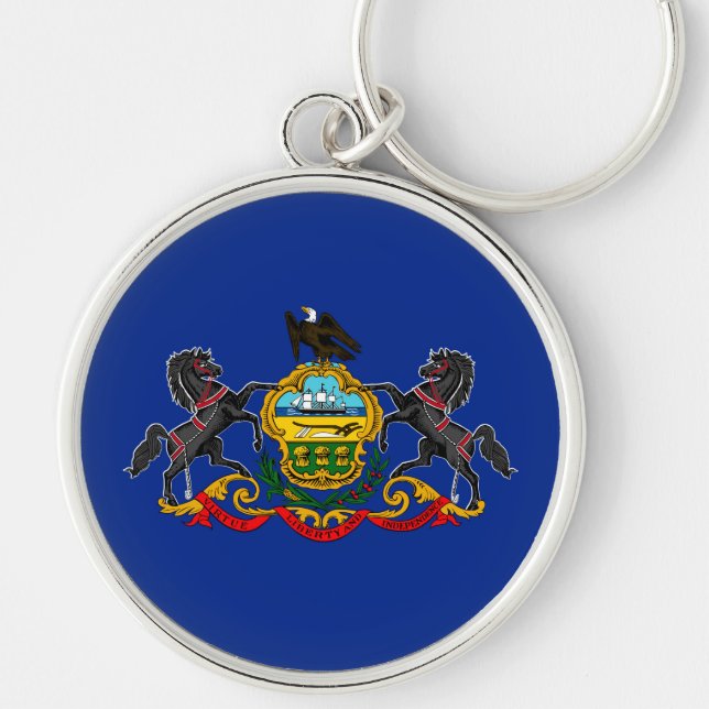 Entwurf der Staatsflagge Pennsylvania Schlüsselanhänger (Vorne)