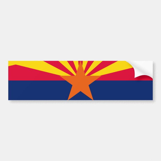 Entwurf der Staatsflagge von Arizona Autoaufkleber (Vorne)
