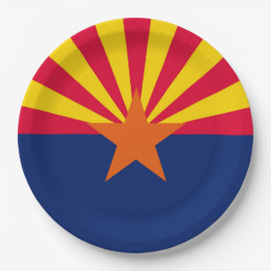 Entwurf der Staatsflagge von Arizona Pappteller