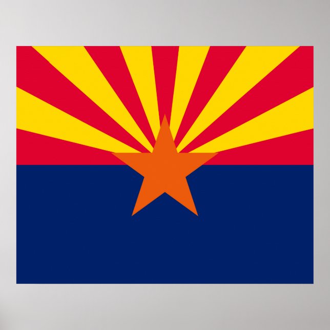 Entwurf der Staatsflagge von Arizona Poster (Vorne)