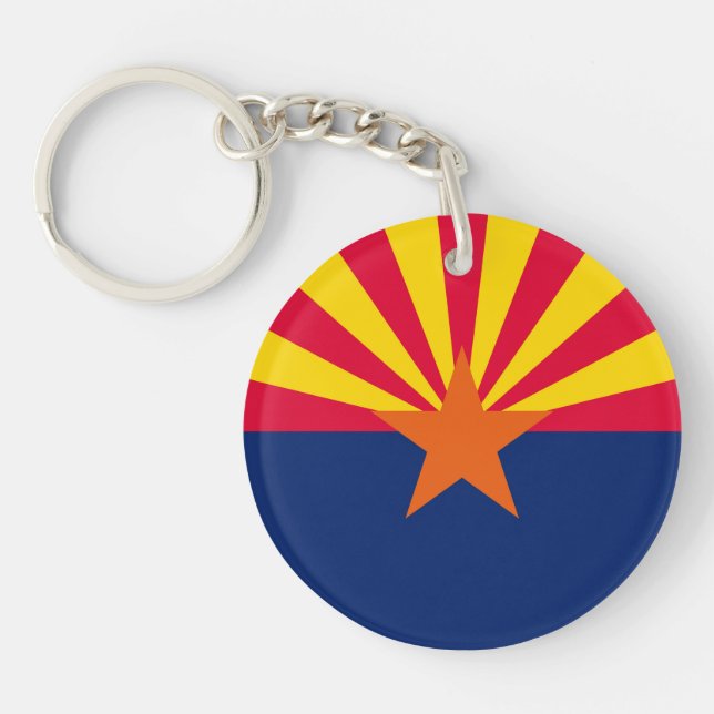 Entwurf der Staatsflagge von Arizona Schlüsselanhänger (Vorderseite)