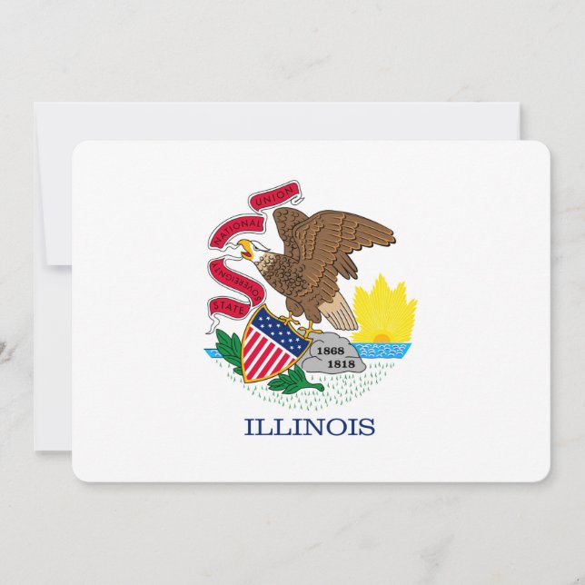 Entwurf der Staatsflagge von Illinois (Vorderseite)