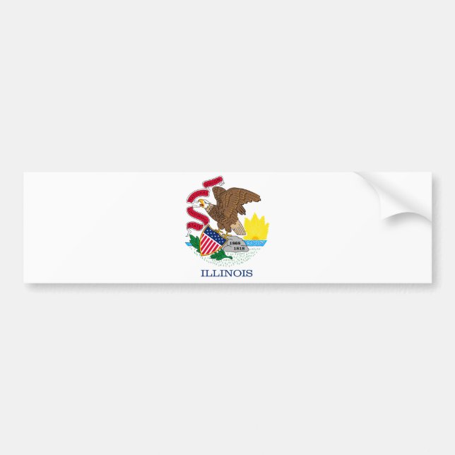 Entwurf der Staatsflagge von Illinois Autoaufkleber (Vorne)