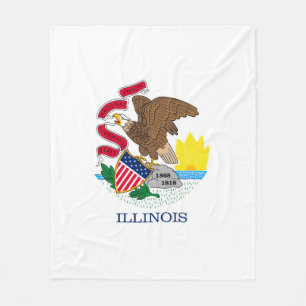 Entwurf der Staatsflagge von Illinois Fleecedecke