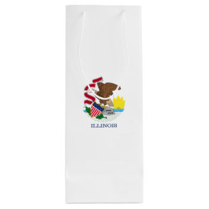 Entwurf der Staatsflagge von Illinois Geschenktüte Für Weinflaschen