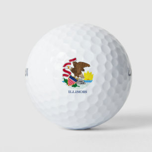 Entwurf der Staatsflagge von Illinois Golfball