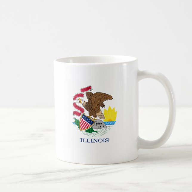 Entwurf der Staatsflagge von Illinois Kaffeetasse (Rechts)