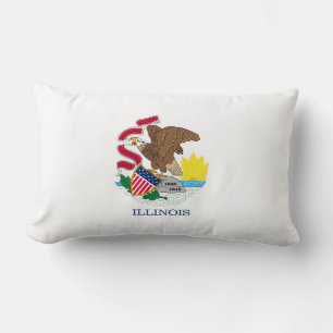 Entwurf der Staatsflagge von Illinois Lendenkissen