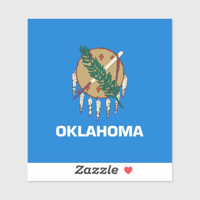 Entwurf der Staatsflagge von Oklahoma Aufkleber (Blatt)