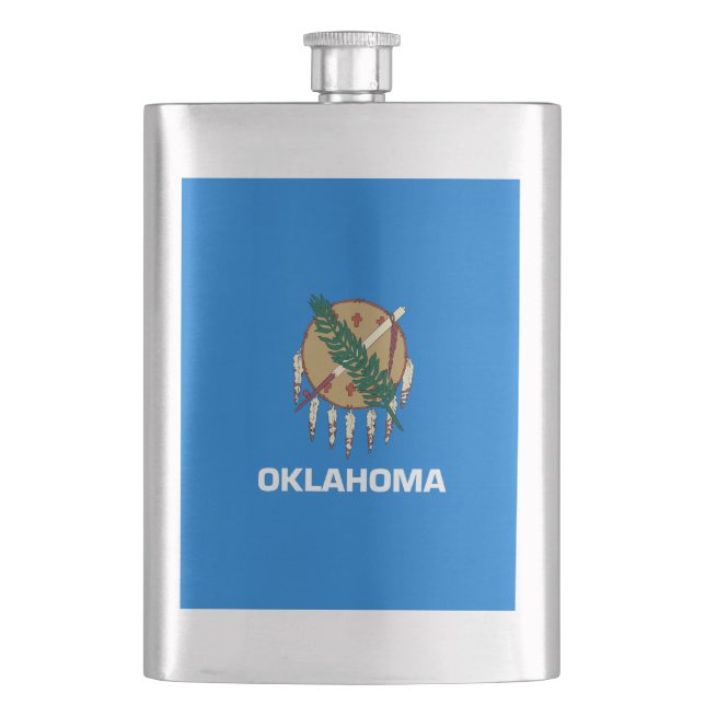 Entwurf der Staatsflagge von Oklahoma Flachmann (Vorderseite)