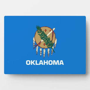Entwurf der Staatsflagge von Oklahoma Fotoplatte