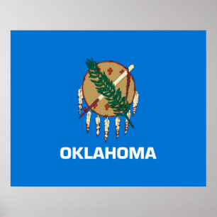 Entwurf der Staatsflagge von Oklahoma Poster