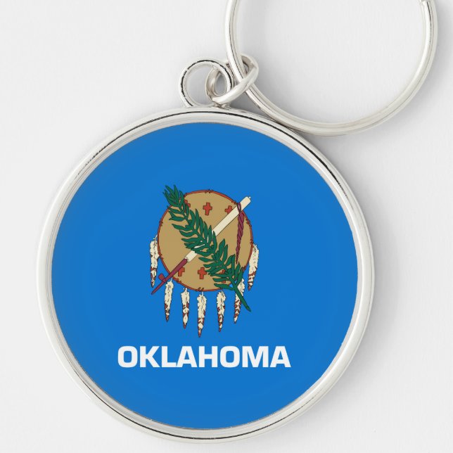 Entwurf der Staatsflagge von Oklahoma Schlüsselanhänger (Vorne)