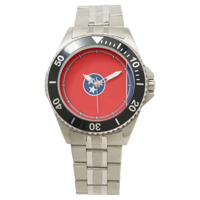 Entwurf der Tennessee-Staatsflagge Armbanduhr (Vorderseite)