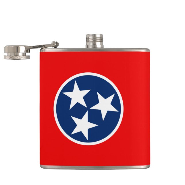 Entwurf der Tennessee-Staatsflagge Flachmann (Geöffnet)