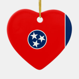 Entwurf der Tennessee-Staatsflagge Keramik Ornament