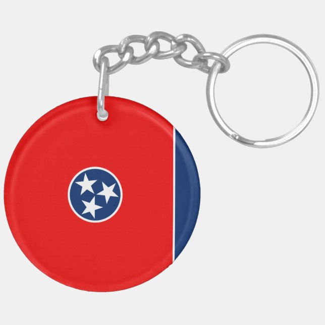 Entwurf der Tennessee-Staatsflagge Schlüsselanhänger (Rückseite rechts)