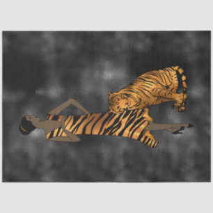 Entwurf der Tiger-Serie für Kupfer 16 Seidenpapier