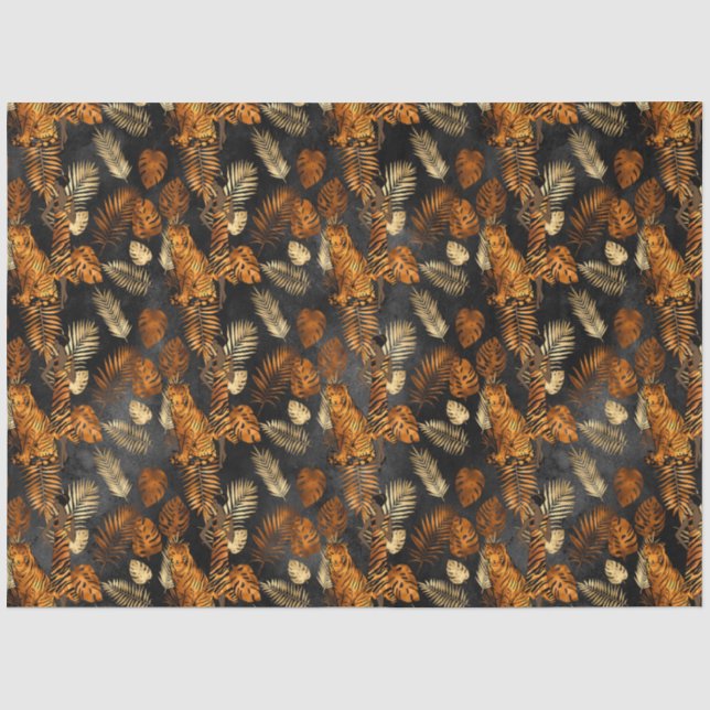 Entwurf der Tiger-Serie für Kupfer 4 Seidenpapier (Vorderseite)