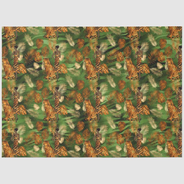Entwurf der Tiger-Serie für Kupfer 5 Seidenpapier (Vorderseite)