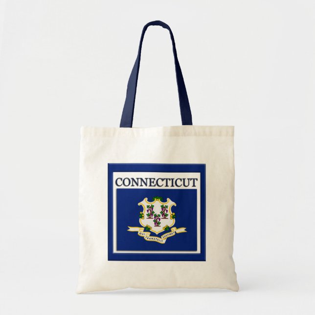 Entwurf des Entwurfs eines Connecticut-State-Flagg Tragetasche (Vorne)
