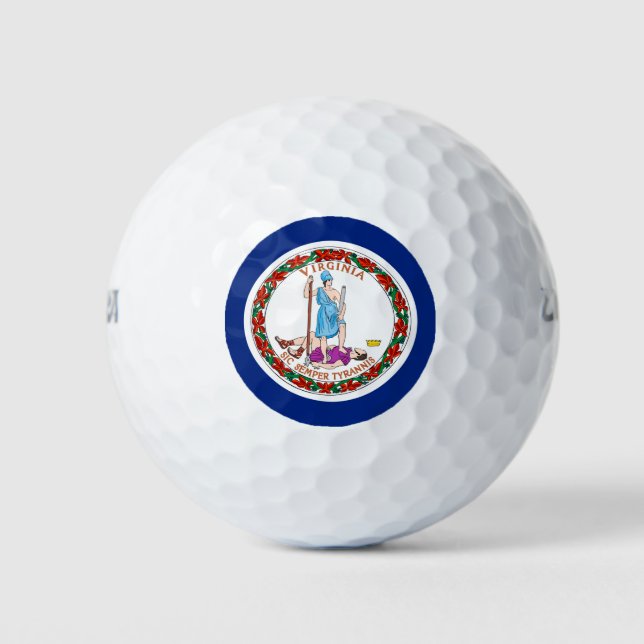 Entwurf des Flaggenstaates Virginia Golfball (Vorderseite)