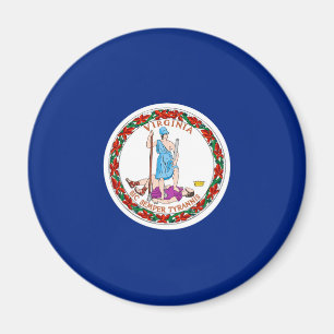 Entwurf des Flaggenstaates Virginia Magnet