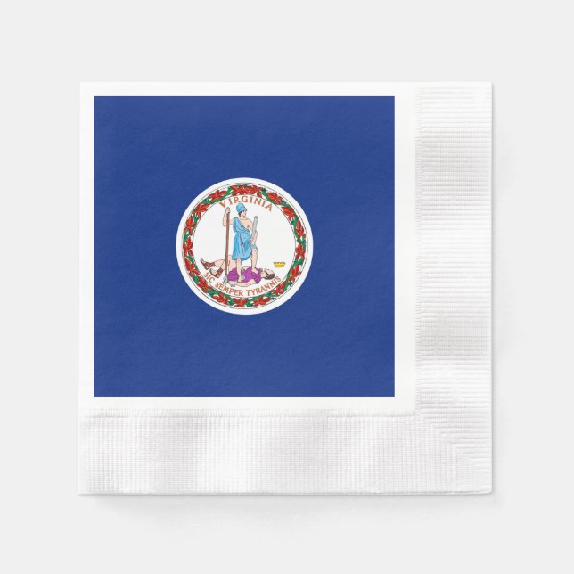 Entwurf des Flaggenstaates Virginia Serviette (Vorderseite)
