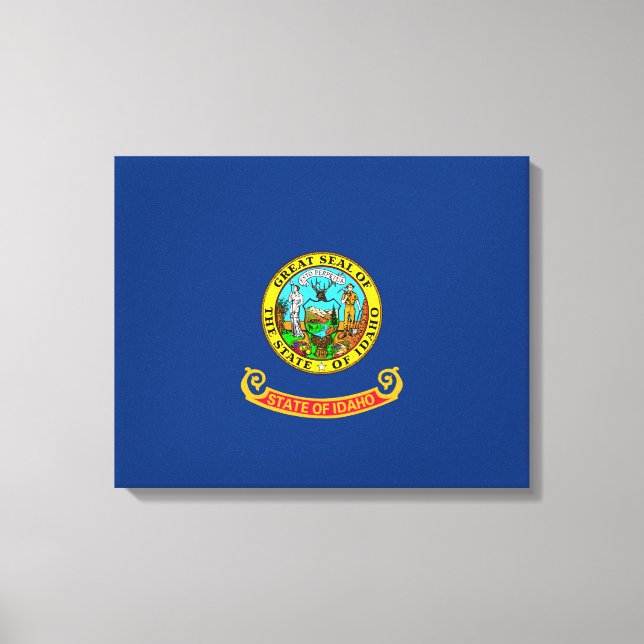 Entwurf des Flaggenstaates von Idaho Leinwanddruck (Vorderseite)
